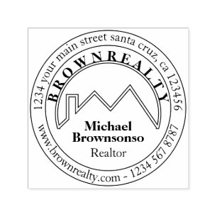 Tampon Auto-encreur Architecte Roof Circle Logo Agent immobilier