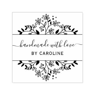 Tampon Auto-encreur artisanal botanique élégant