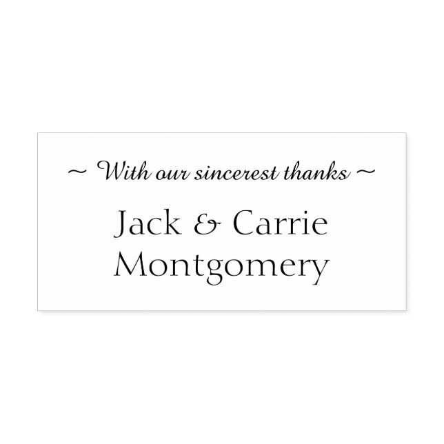 Tampon Auto-encreur Avec Sincerest Merci Personnalisé (Design)