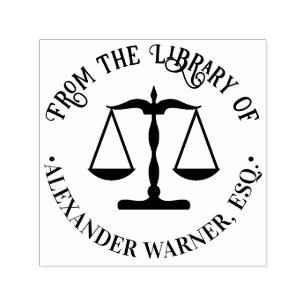 Tampon Auto-encreur Avocat Échelles de Justice #2 Loi Bibliothèque jur