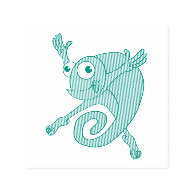 Tampon Auto-encreur Awesome Chameleon (Design)