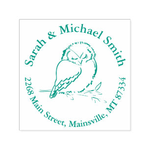 Tampon Auto-encreur Baby shower animal de Owl Woodland