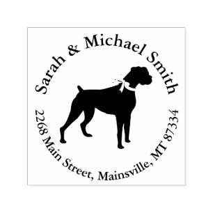 Tampon Auto-encreur Baby shower Chien Boxer Chien Chien Chien Gris Pup