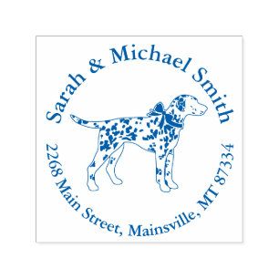 Tampon Auto-encreur Baby shower de Chien Dalmatien Chien Chien rose Ch