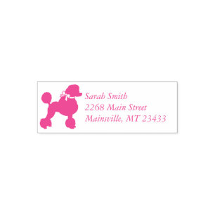 Tampon Auto-encreur Baby shower de chien de canicule fille rose