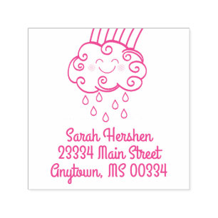Tampon Auto-encreur Baby shower Raindrops Rainbow