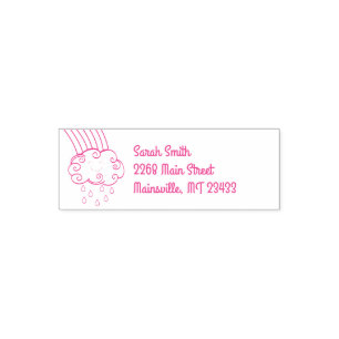 Tampon Auto-encreur Baby shower Raindrops Rainbow
