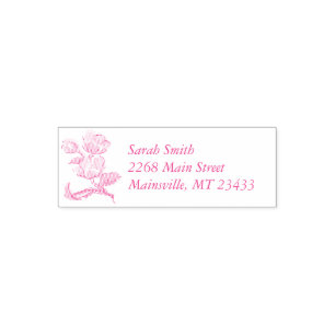 Tampon Auto-encreur Baby shower Vintage rétro Turquoise Cherry Blossom
