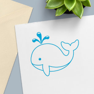 Tampon Auto-encreur Baleine à dessin