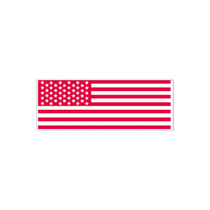 Tampon Auto-encreur Bannière étoilée patriote Etats-Unis de drapeau