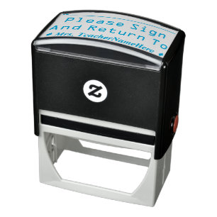 Tampon Auto-encreur Base "Please Sign And Return to" et nom