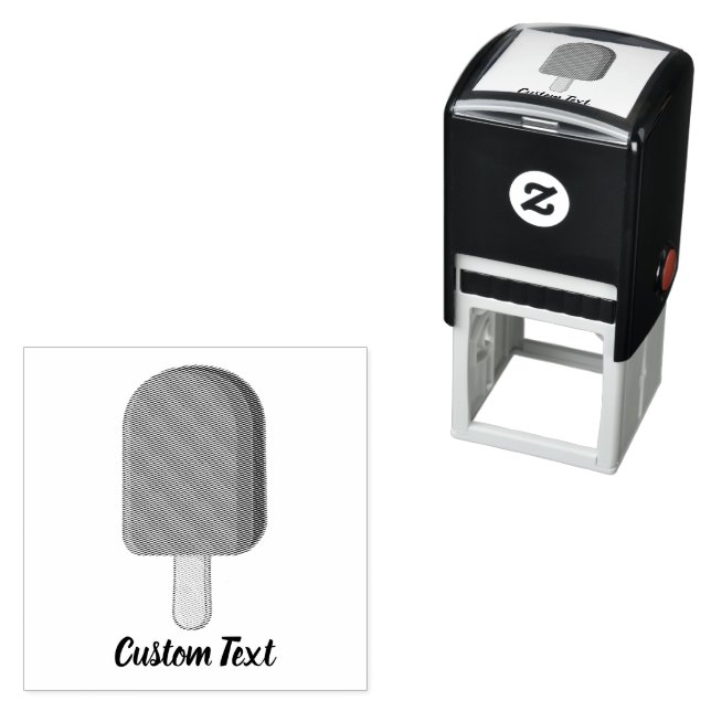 Tampon Auto-encreur Bâton à crème glacée au chocolat (En situation)