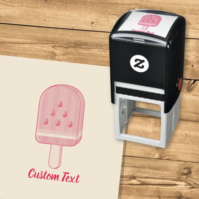 Tampon Auto-encreur Bâtonnet de glace à l'eau à la pastèque (Créateur téléchargé)