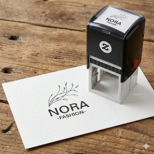 Tampon Auto-encreur Bbeige élégant style de mode Business Store Logo