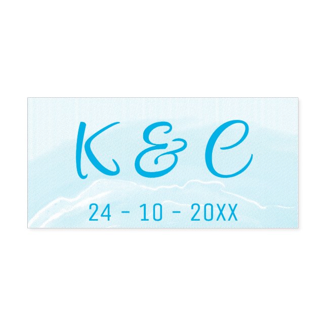 Tampon Auto-encreur Beach Wedding Watercolor  (Design)