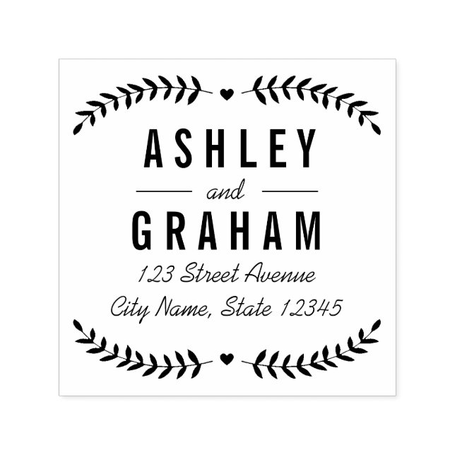 Tampon Auto-encreur Beau Amour Personnalisé Timbre En Caoutchouc (Design)