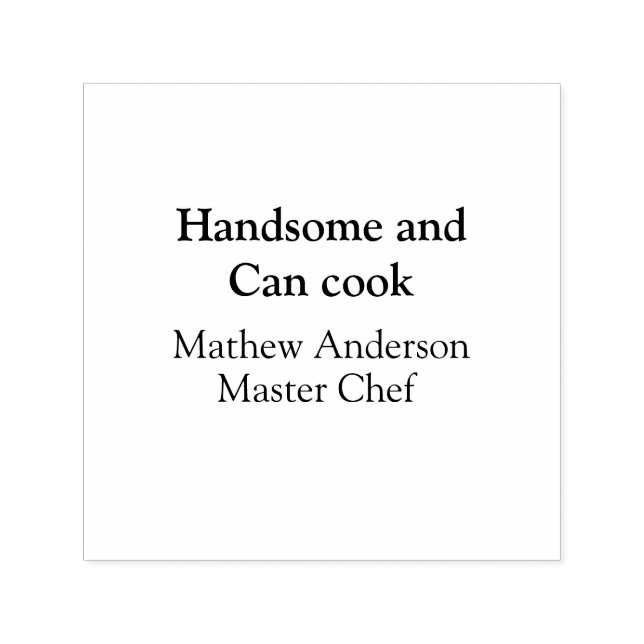 Tampon Auto-encreur Beau et peut cuisiner ajouter nom master chef date (Design)