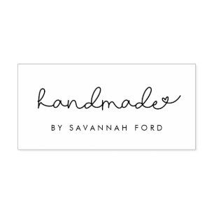 Tampon Auto-encreur Beau script simple fait main