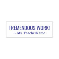 "BEAUCOUP DE TRAVAIL !" + Nom de l'enseignant sur