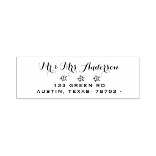 Tampon Auto-encreur Belle fleur d'Elderflower   Adresse de retour Timb