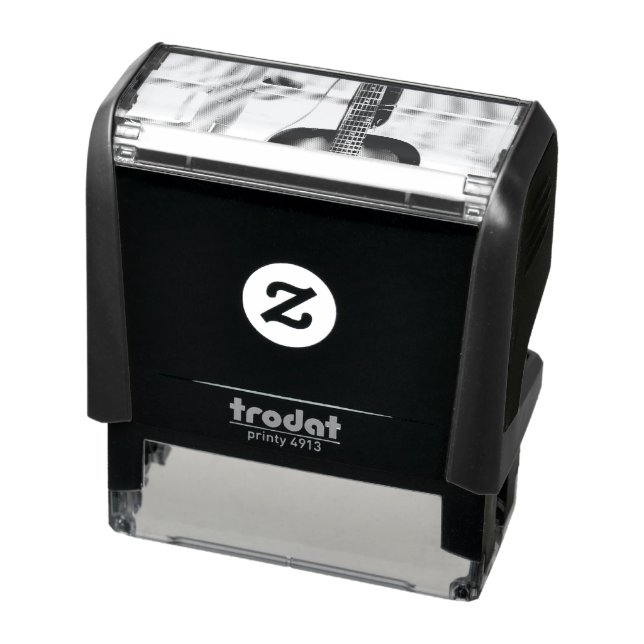 Tampon Auto-encreur Belle guitare acoustique (Produit)