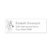 Belle tête de cheval blanc Boho Floral