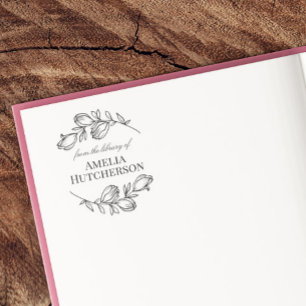 Tampon Auto-encreur Belles Branches Magnolia De La Bibliothèque De