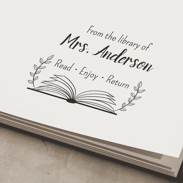 Tampon Auto-encreur Bibliothèque "De la bibliothèque de" (Créateur téléchargé)