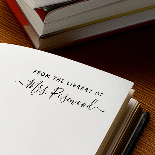 Tampon Auto-encreur Bibliothèque De Nom De Script manuscrit (Library Of Handwritten Script Name Self-inking Stamp)