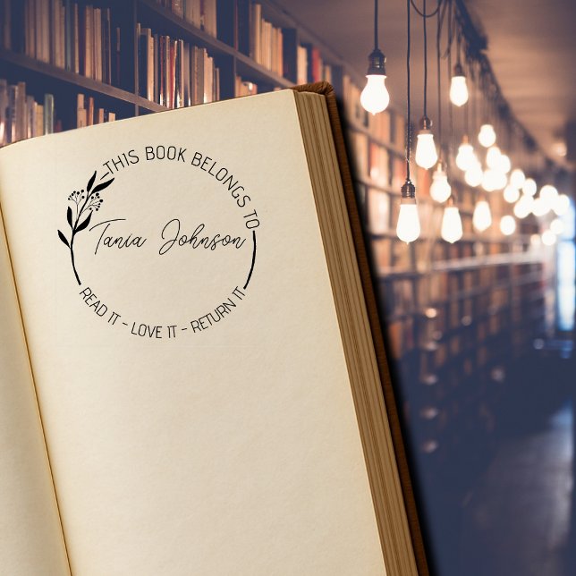 Tampon Auto-encreur Bibliothèque livre bibliothèque bibliothèque plaqu (Créateur téléchargé)