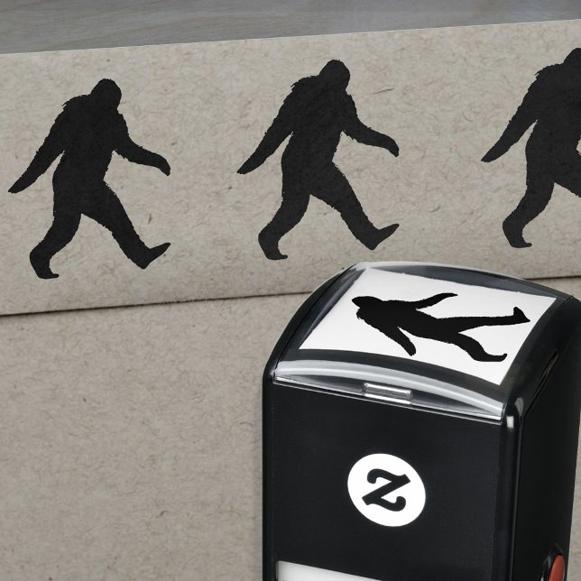 Tampon Auto-encreur Bigfoot Silhouette Sasquatch Squatch Squatchch (Créateur téléchargé)