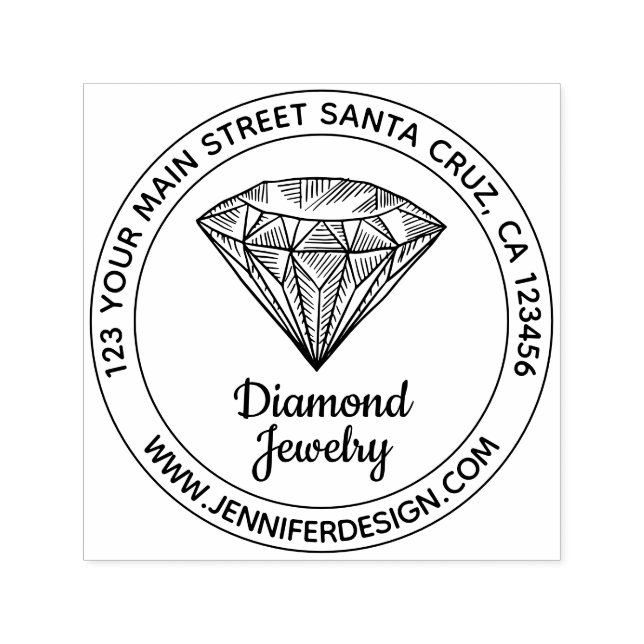 Tampon Auto-encreur Bijou Bling Diamant (Design)