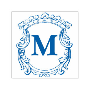 Tampon Auto-encreur Blason de monogramme élégant