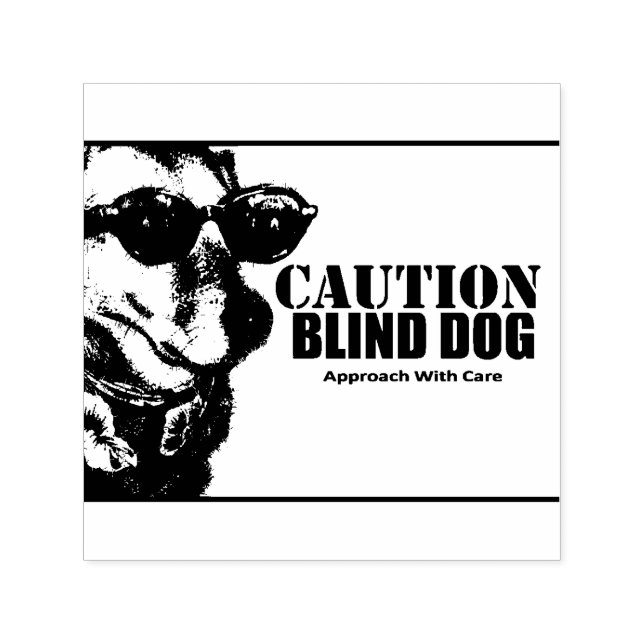 Tampon Auto-encreur Blind Dog Self Inking Rubber Stamp (Design)