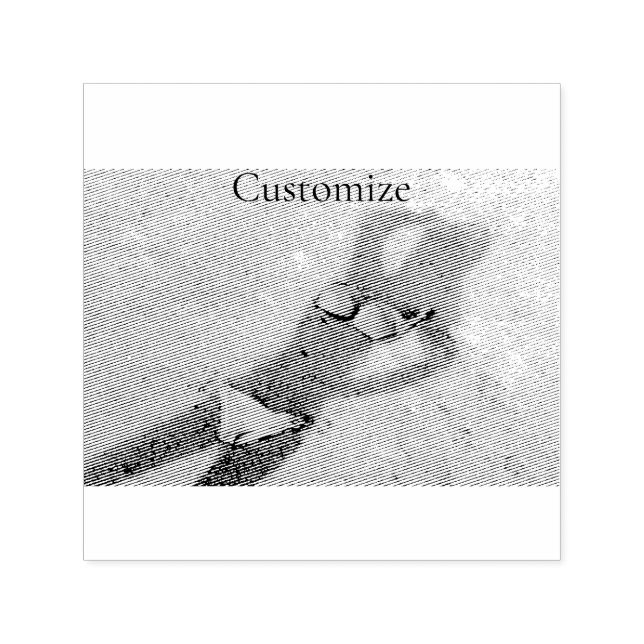 Tampon Auto-encreur Blue Bikini Beach Sand Thunder_Cove (Design)