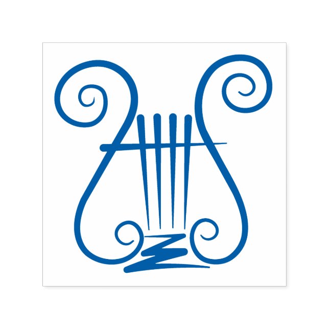Tampon Auto-encreur Blue Lyre (Design)
