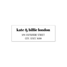 Bold Chic Couple Nom Adresse de retour