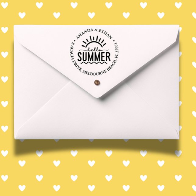 Tampon Auto-encreur Bonjour été (Capture the spirit of summer with self-inking stamp)