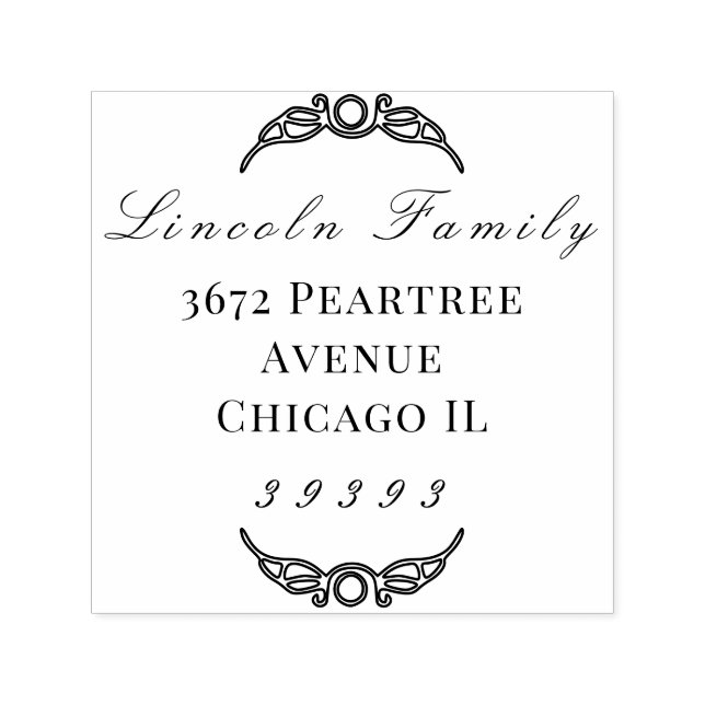 Tampon Auto-encreur Bordure celtique, polices de script (Design)