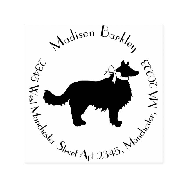 Tampon Auto-encreur Bordure Collie Chien Chien Chien Puppy (Design)