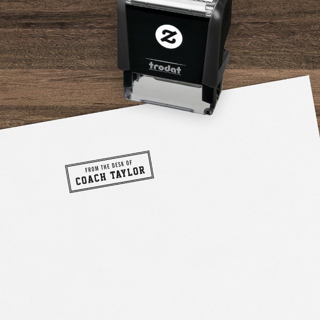 Tampon Auto-encreur Bordure De Style Variété Du Bureau De L'Entraîneur (Créateur téléchargé)