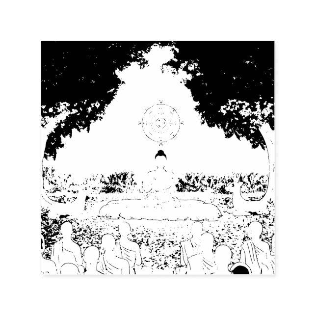 Tampon Auto-encreur Bouddha, Dharma, Timbre auto-encastré de Sangha (Design)