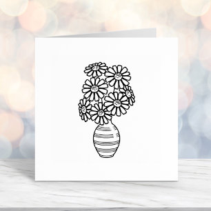 Tampon Auto-encreur Bouquet Vase Fleurs Faisy