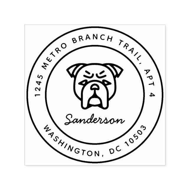 Tampon Auto-encreur Bulldog Return Address Stamp Self-Inking (Design)