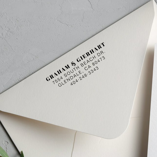 Tampon Auto-encreur Bureau de partenariat d'avocat personnalisé (Bold Modern Simple Return Address Rubber Stamp)