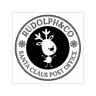 Tampon Auto-encreur Bureau de poste du Père Noël Renne de Noël