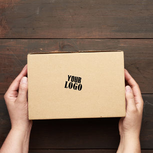 Tampon Auto-encreur Business Simple Minimaliste Votre Logo Ici