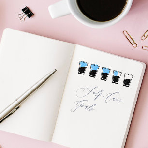 Tampon Auto-encreur Buvez Assez D'Eau Objectifs D'Autosoins Santé Ment