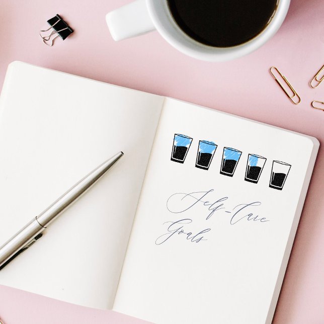 Tampon Auto-encreur Buvez Assez D'Eau Objectifs D'Autosoins Santé Ment (Créateur téléchargé)