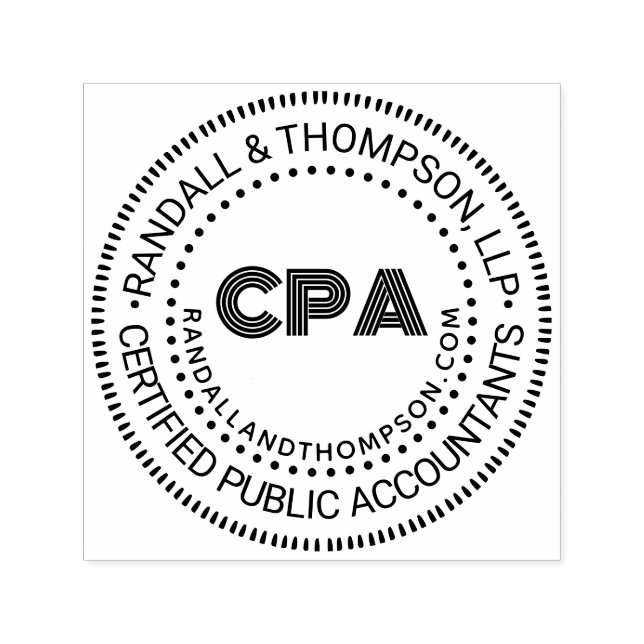Tampon Auto-encreur Cabinet d'expertise comptable certifié CPA Nom URL (Design)